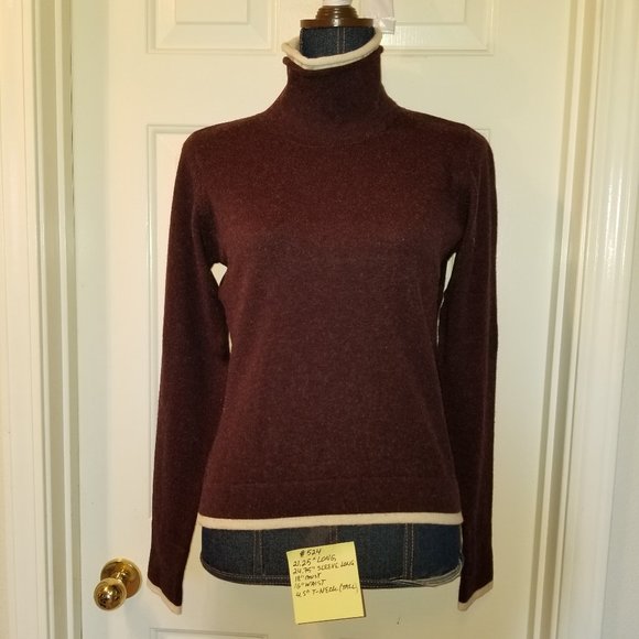 ✅524 NWOT S Columbia Wool Cotton Burgundy Sweater S - Picture 1 of 13